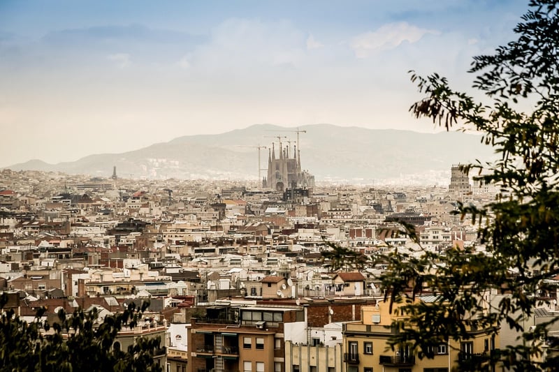 Barcelona Cityscape at Night